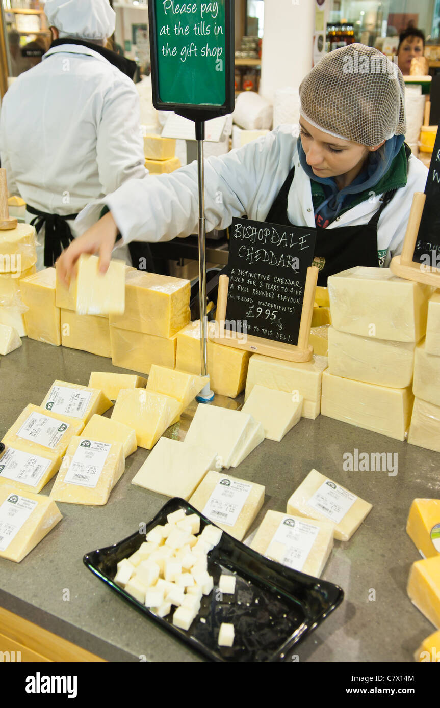 The cheese shop in the Wensleydale Creamery visitor centre in Hawes in