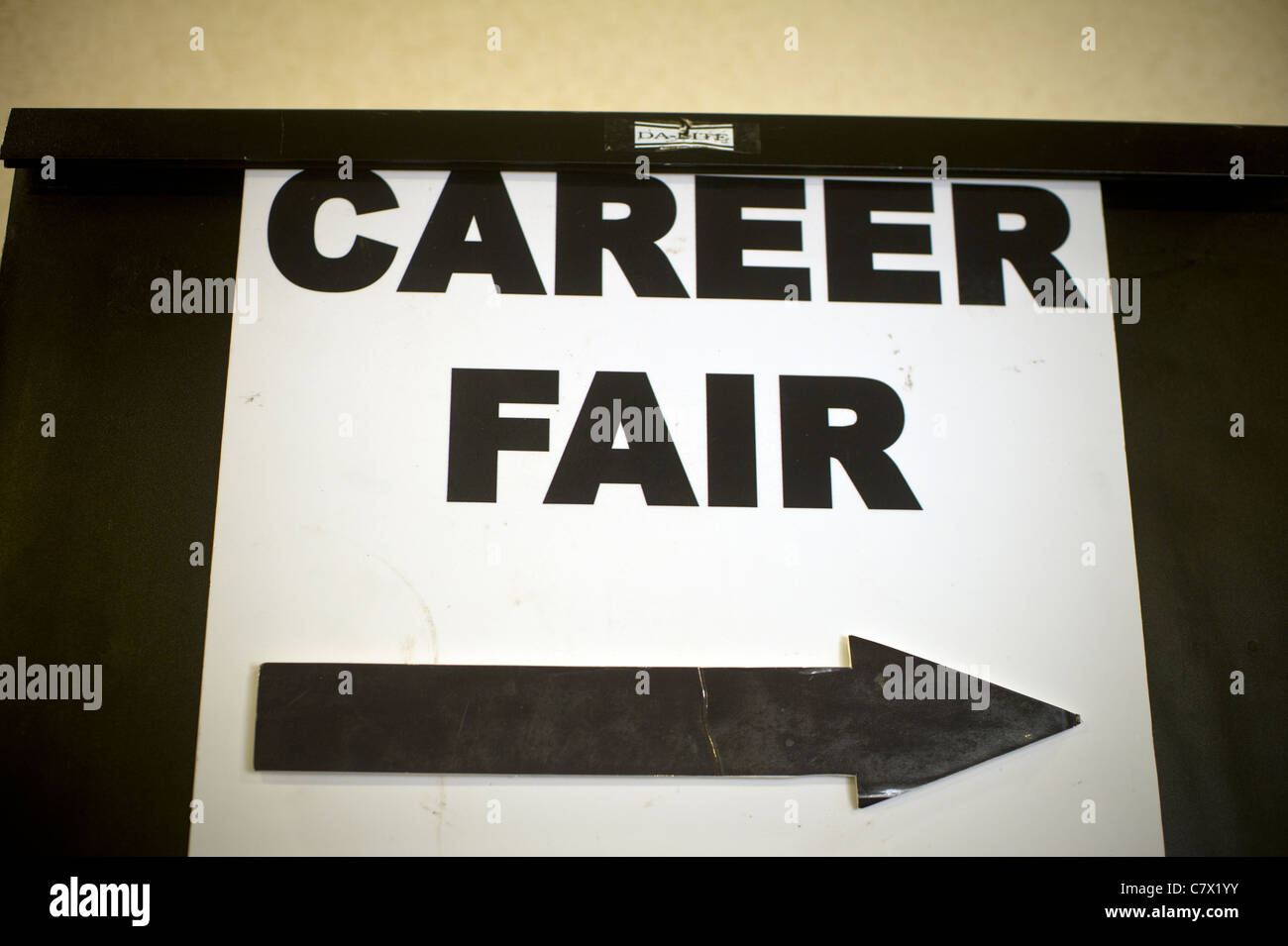 Job seekers attend a job fair in midtown in New York on Friday, September 30, 2011. ( © Frances M. Roberts) Stock Photo