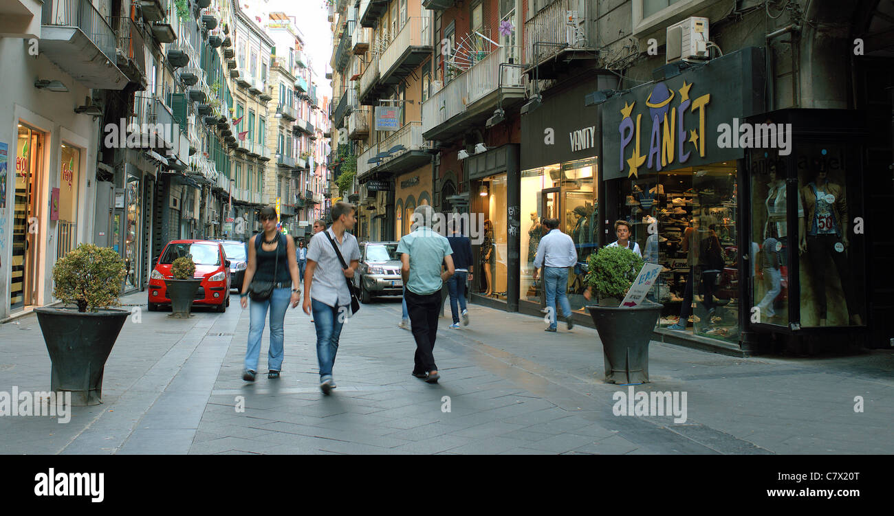Street in Naples Napoli Italy Stock Photo