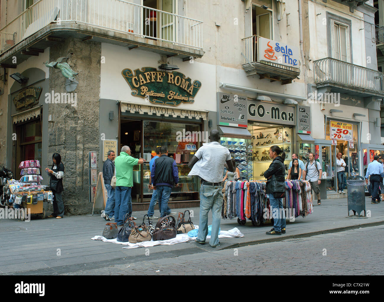 Street in Naples Napoli Italy Stock Photo