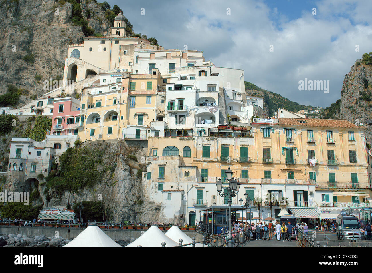View on Amalfi Costiera Amalfitana Italy Stock Photo