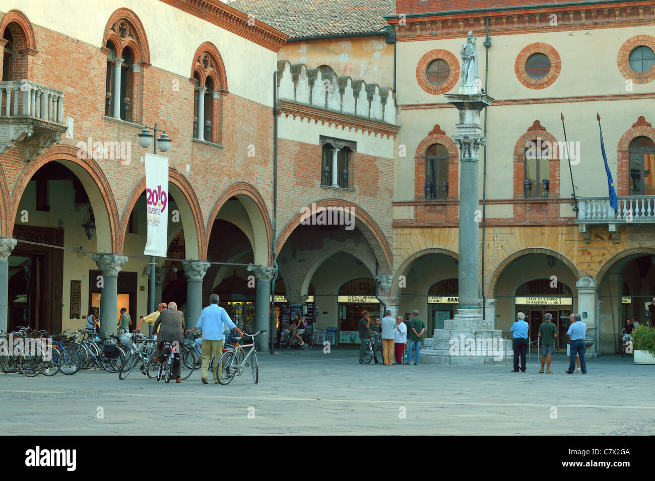 City hall Piazza del Popolo Ravenna Italy Stock Photo Alamy
