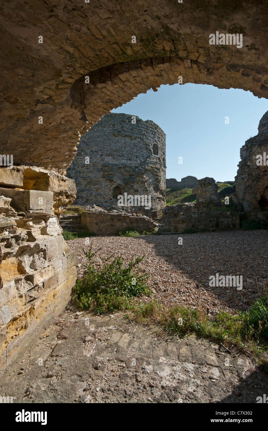 Interior Of Camber Castle East Sussex England Stock Photo