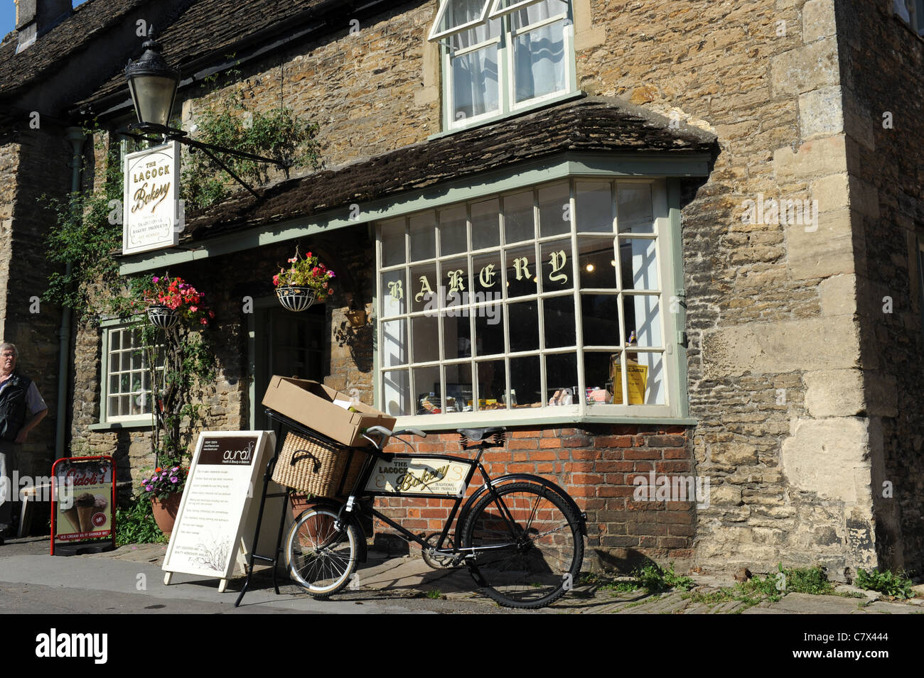 The Lacock Bakery Shop In The Village Of Lacock Wiltshire Uk Stock ...