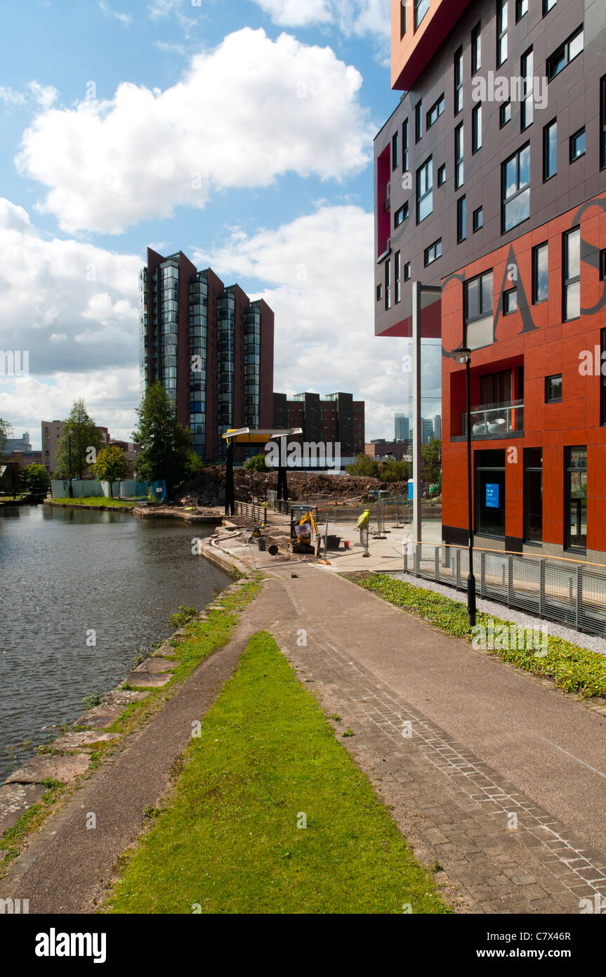 Islington Wharf and The Chips apartment buildings, beside the Ashton