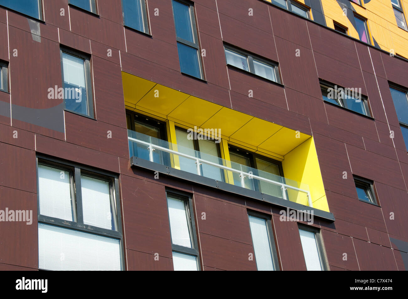 The Chips apartment building, designed by Will Alsop, New Islington district, Manchester, UK Stock Photo