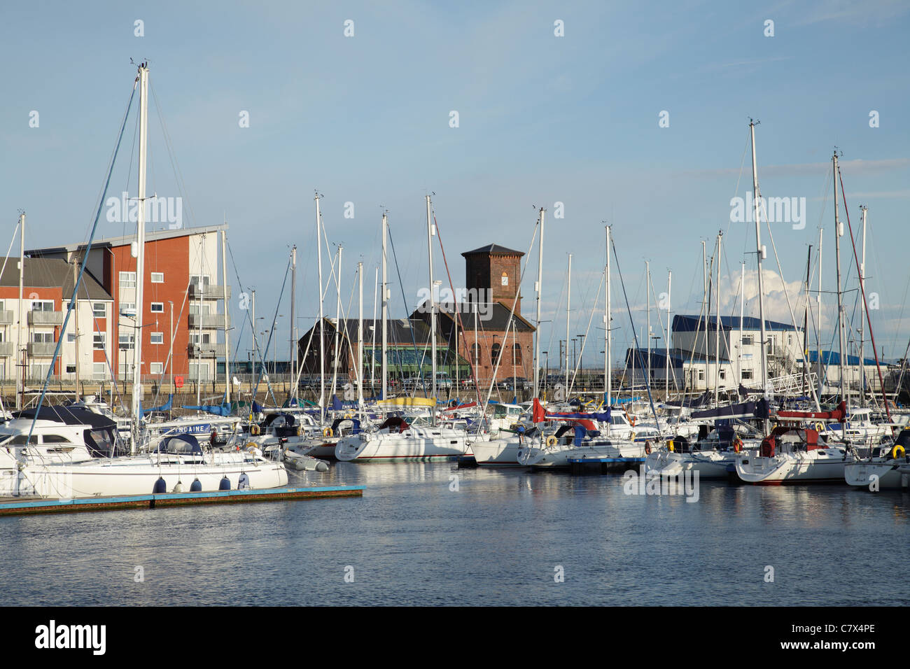 The Marina at Ardrossan Harbour on the River Clyde in Ayrshire Scotland UK Stock Photo