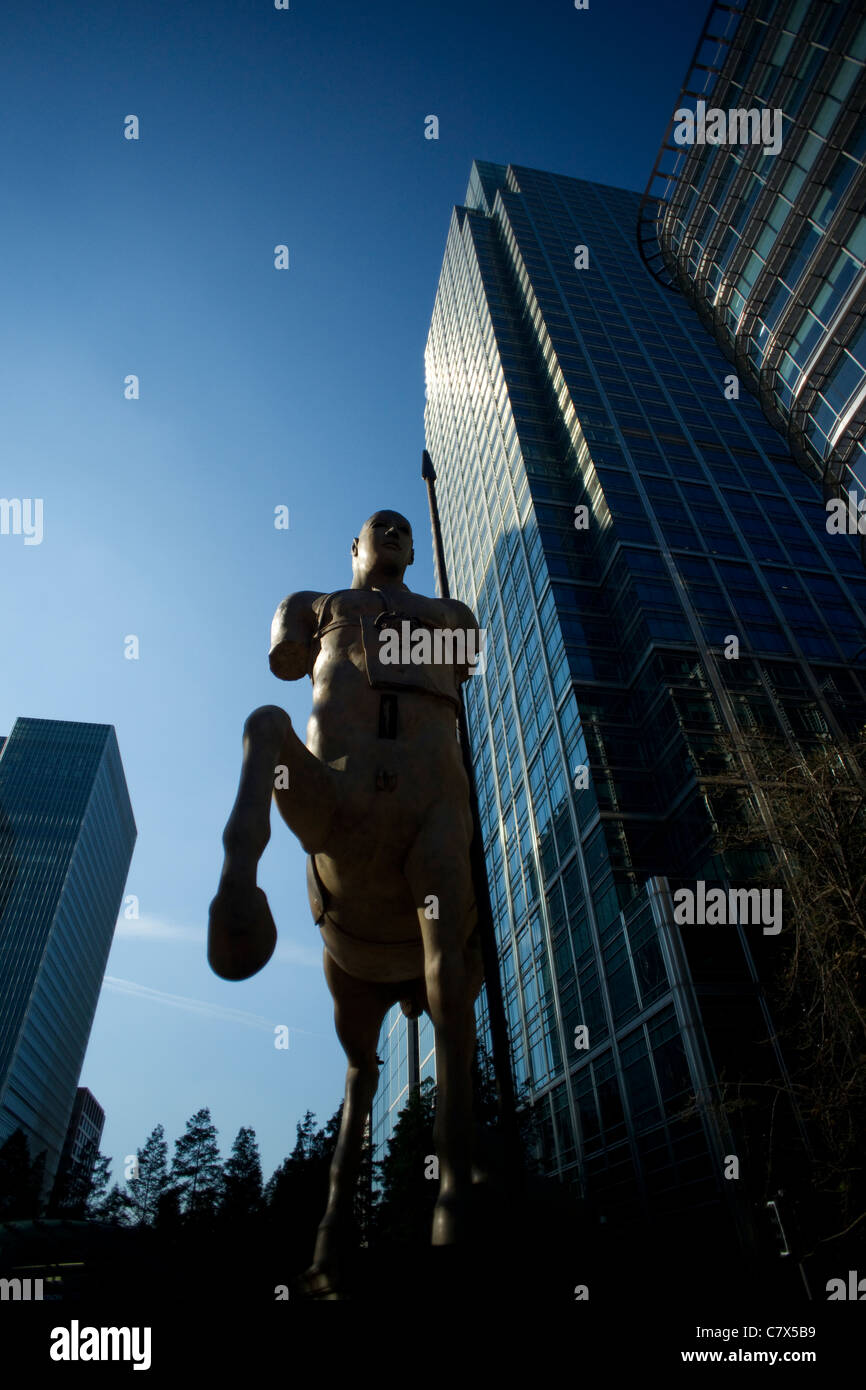 Centaur Sculpture, Canary Wharf Stock Photo - Alamy