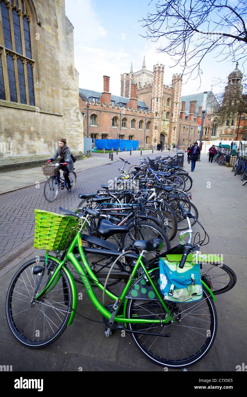 Cambridge university student bikes hires stock photography and images