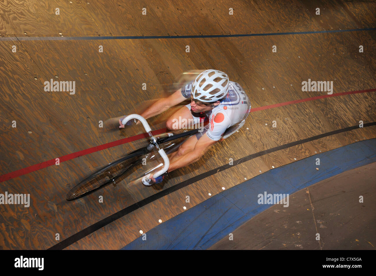 Velodrome track racing Stock Photo