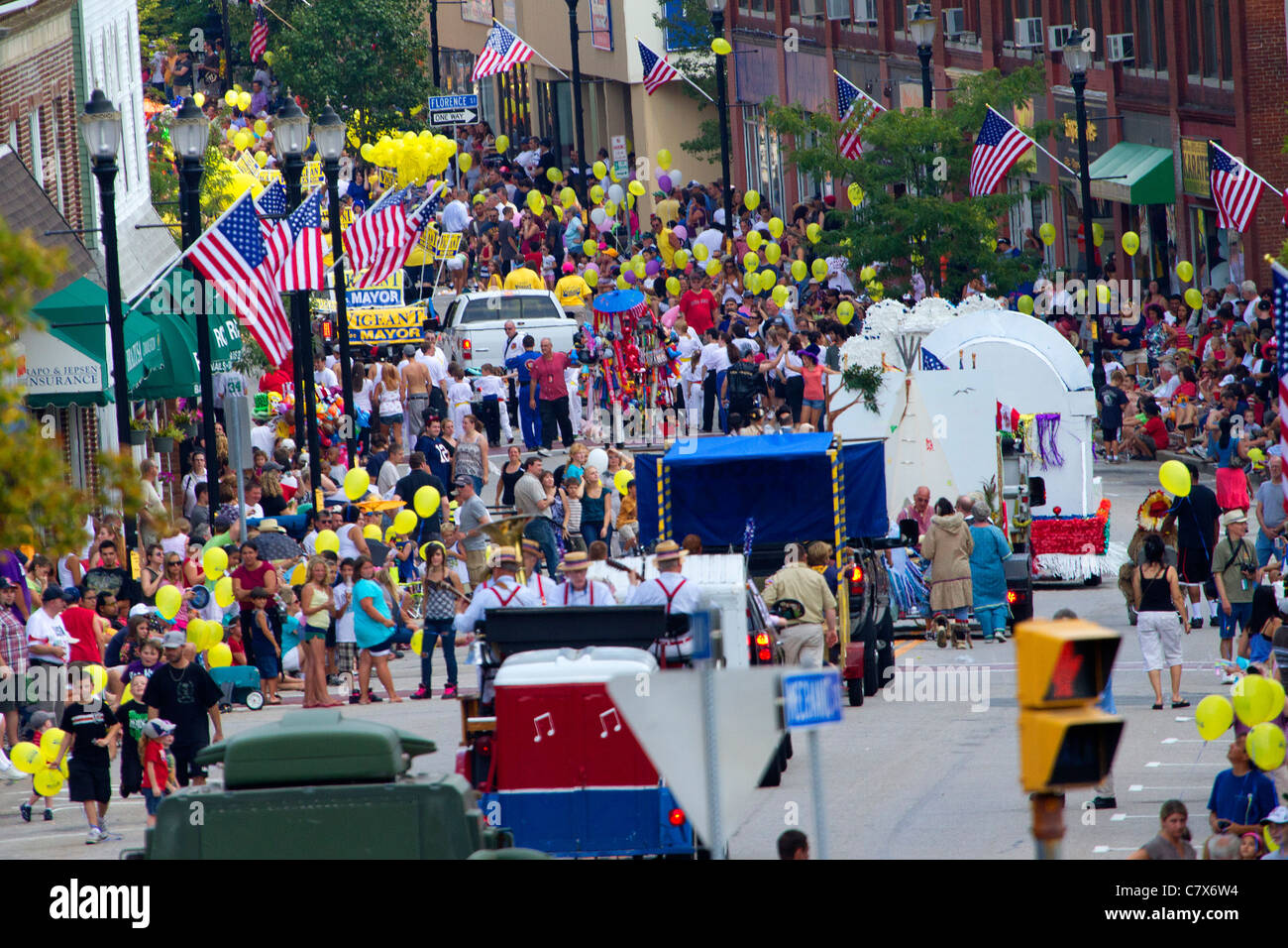 Labor Day parade in Marlborough Massachusetts Stock Photo Alamy