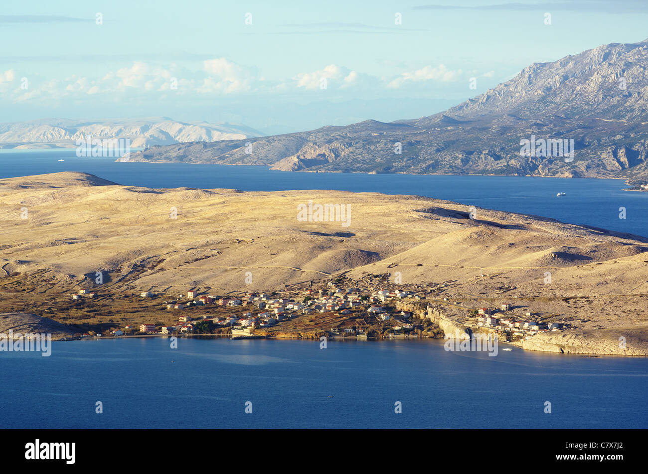 Island Pag, Croatia. One of the strangest islands in Adriatic sea, full ...