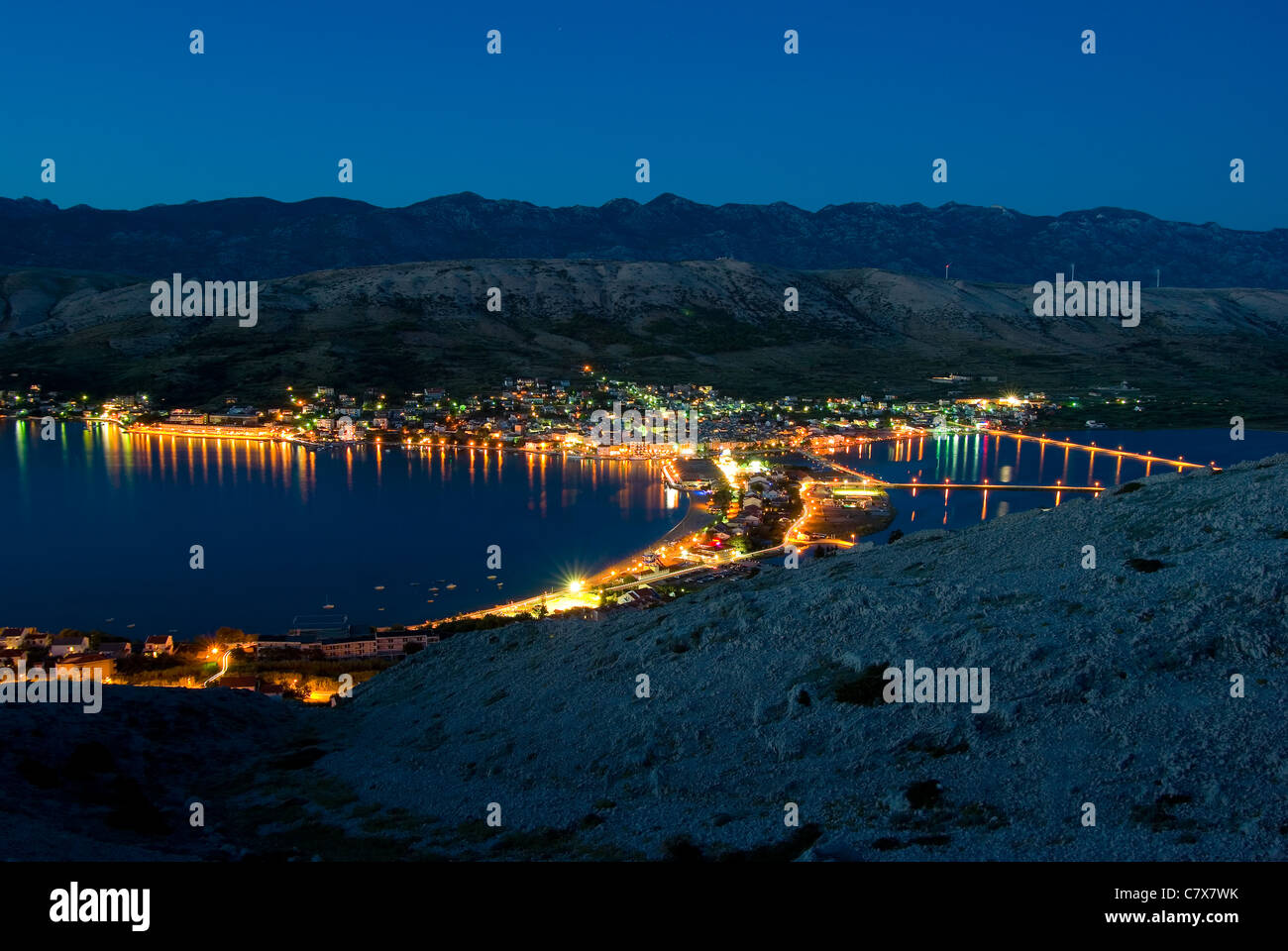 Island Pag, Croatia. One of the strangest islands in Adriatic sea, full ...