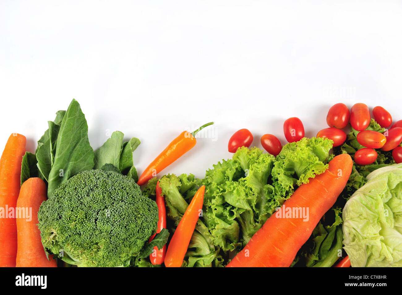 Fresh vegetables isolated on white background Stock Photo - Alamy