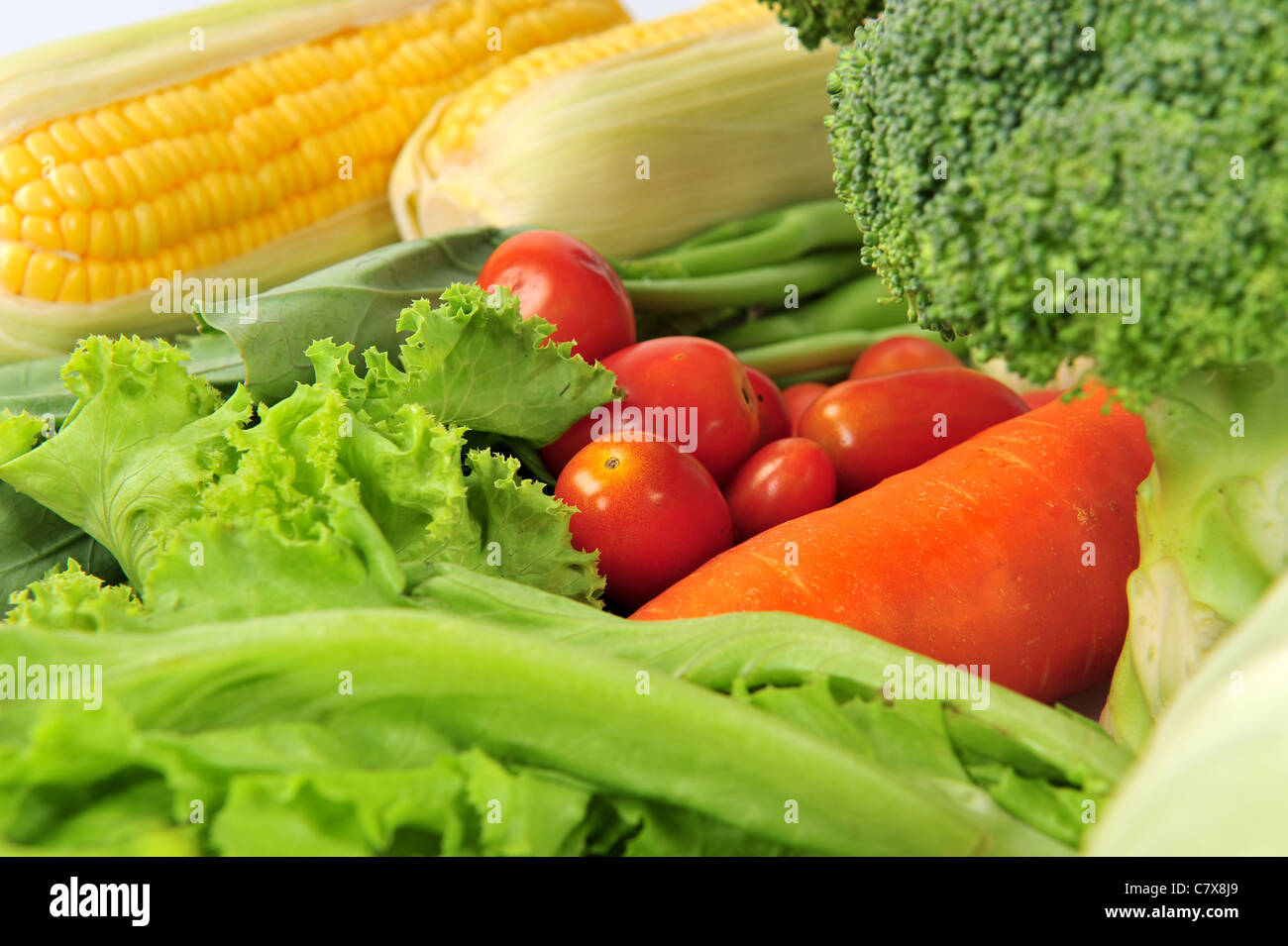 Fresh vegetables isolated on white background Stock Photo - Alamy