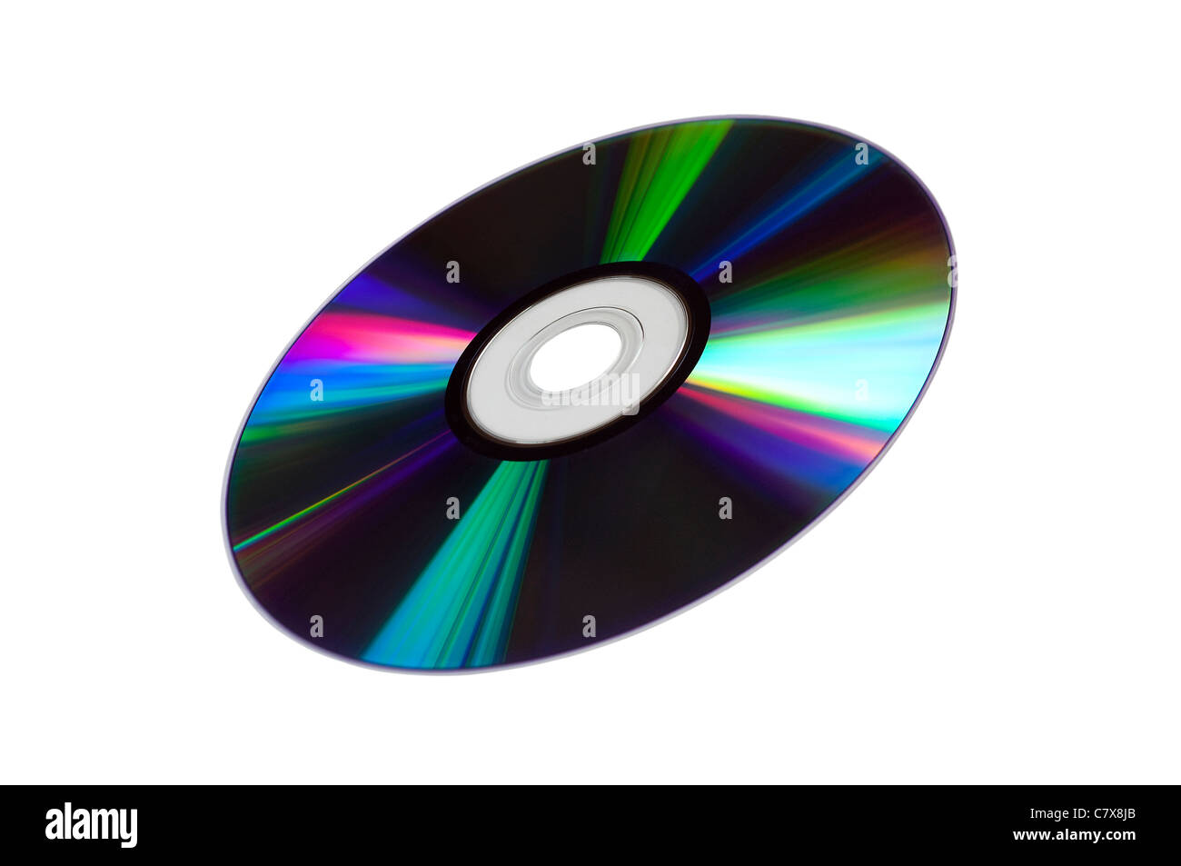 Colourful CD / DVD disk on white Stock Photo