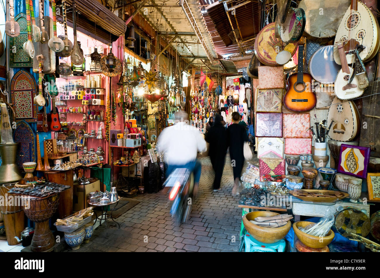 A souk in Marrakesh Stock Photo