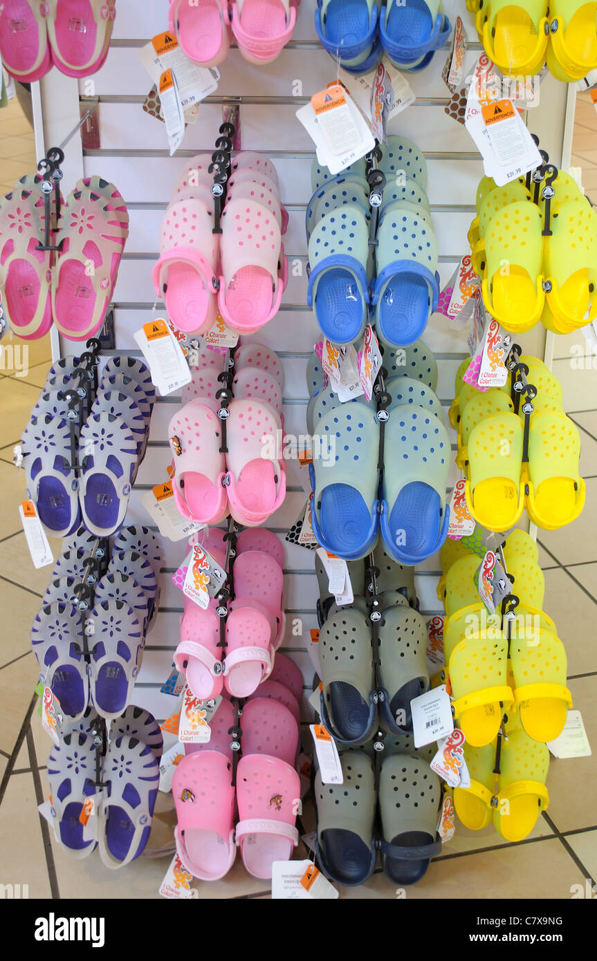 Crocs shoe display Stock Photo - Alamy