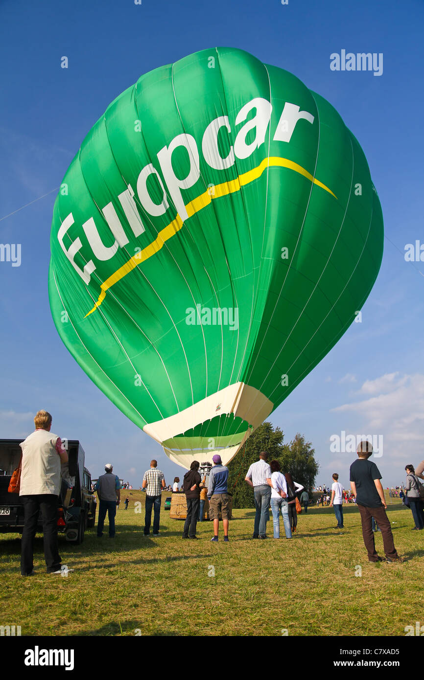 Hot Air Balloon during 100-year Festival of the Hamburg Airport, Germany. Stock Photo