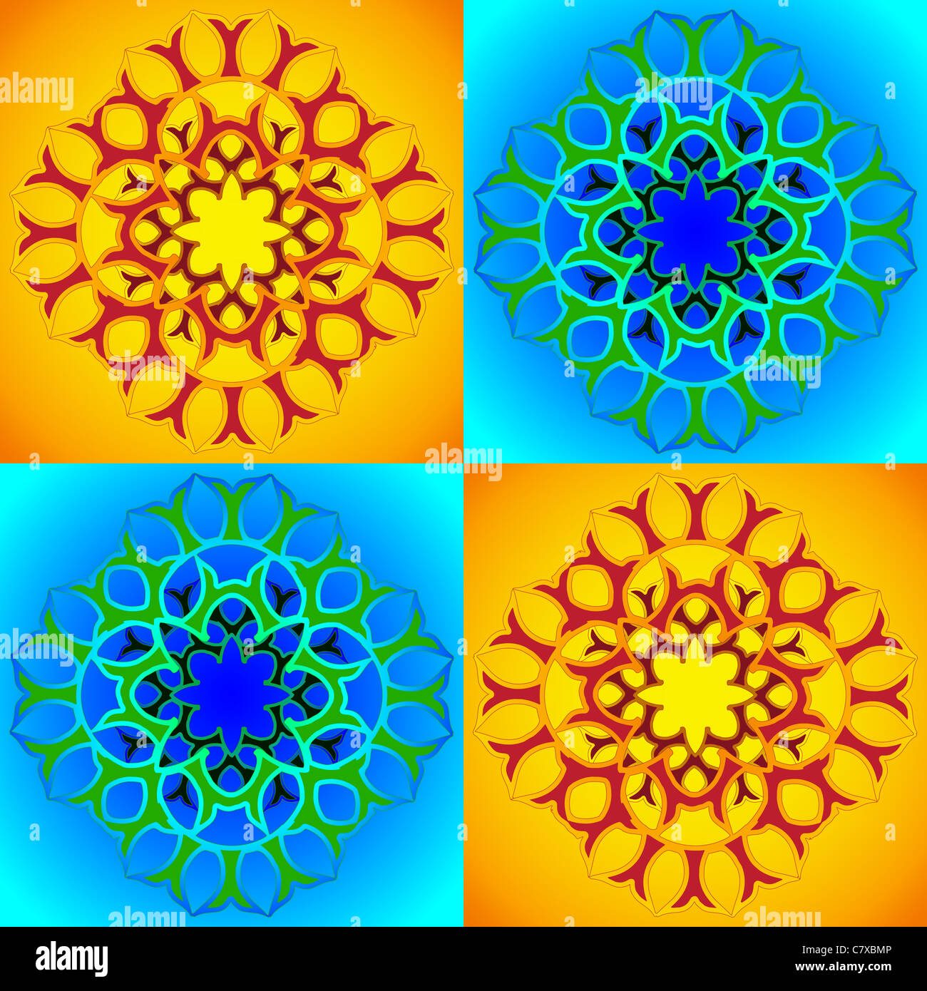 geometric seamless design, abstract vector art illustration Stock Photo ...