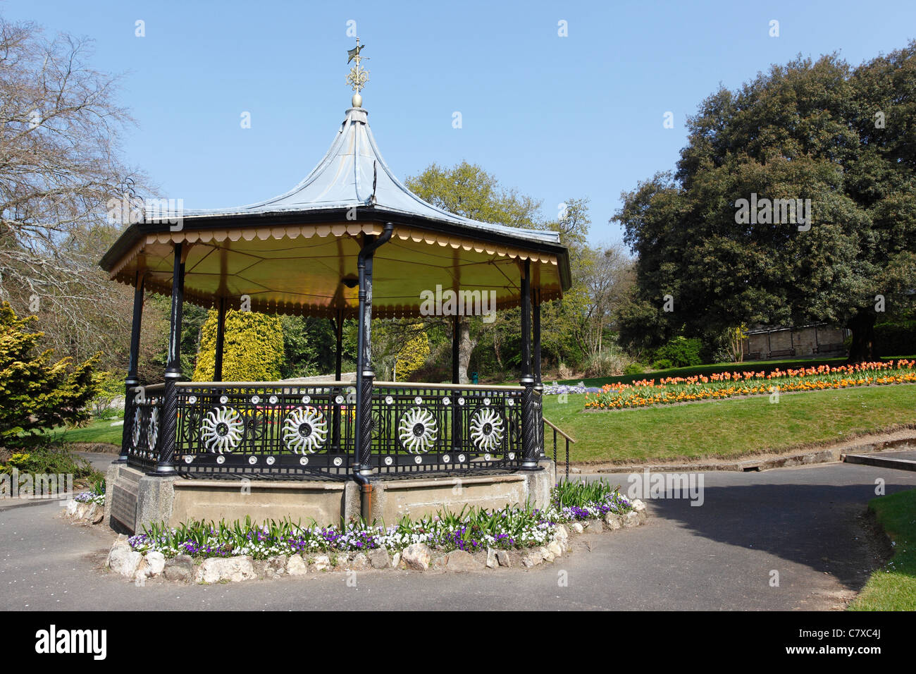 Truro Victoria Gardens bandstand, Cornwall UK Stock Photo Alamy