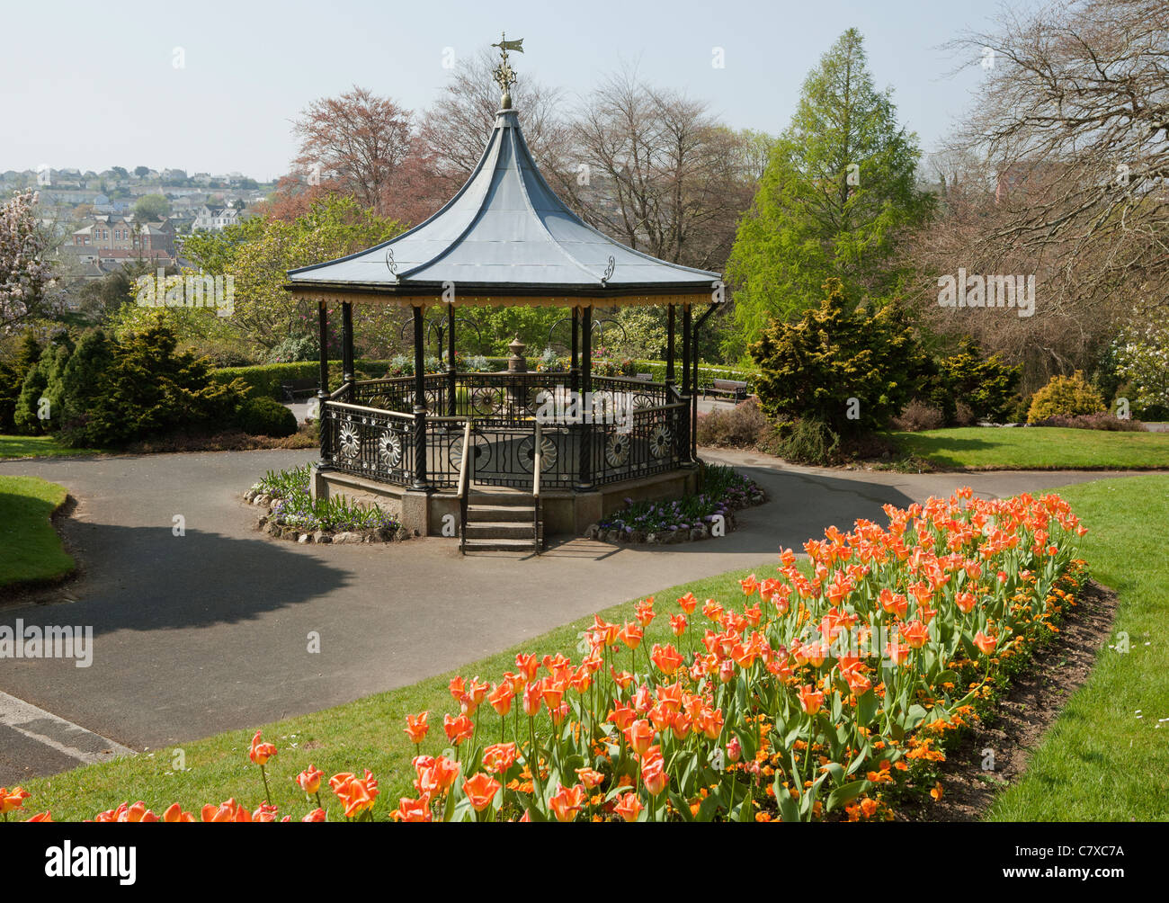 Truro Victoria Gardens bandstand, Cornwall UK Stock Photo Alamy