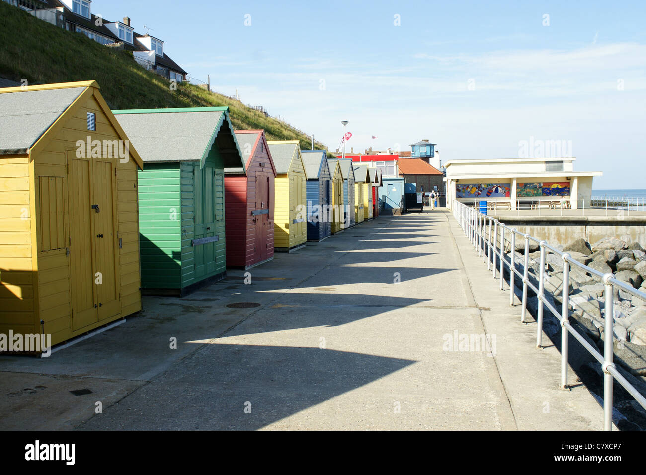 Beach Huts at Sheringham, Norfolk Stock Photo Alamy