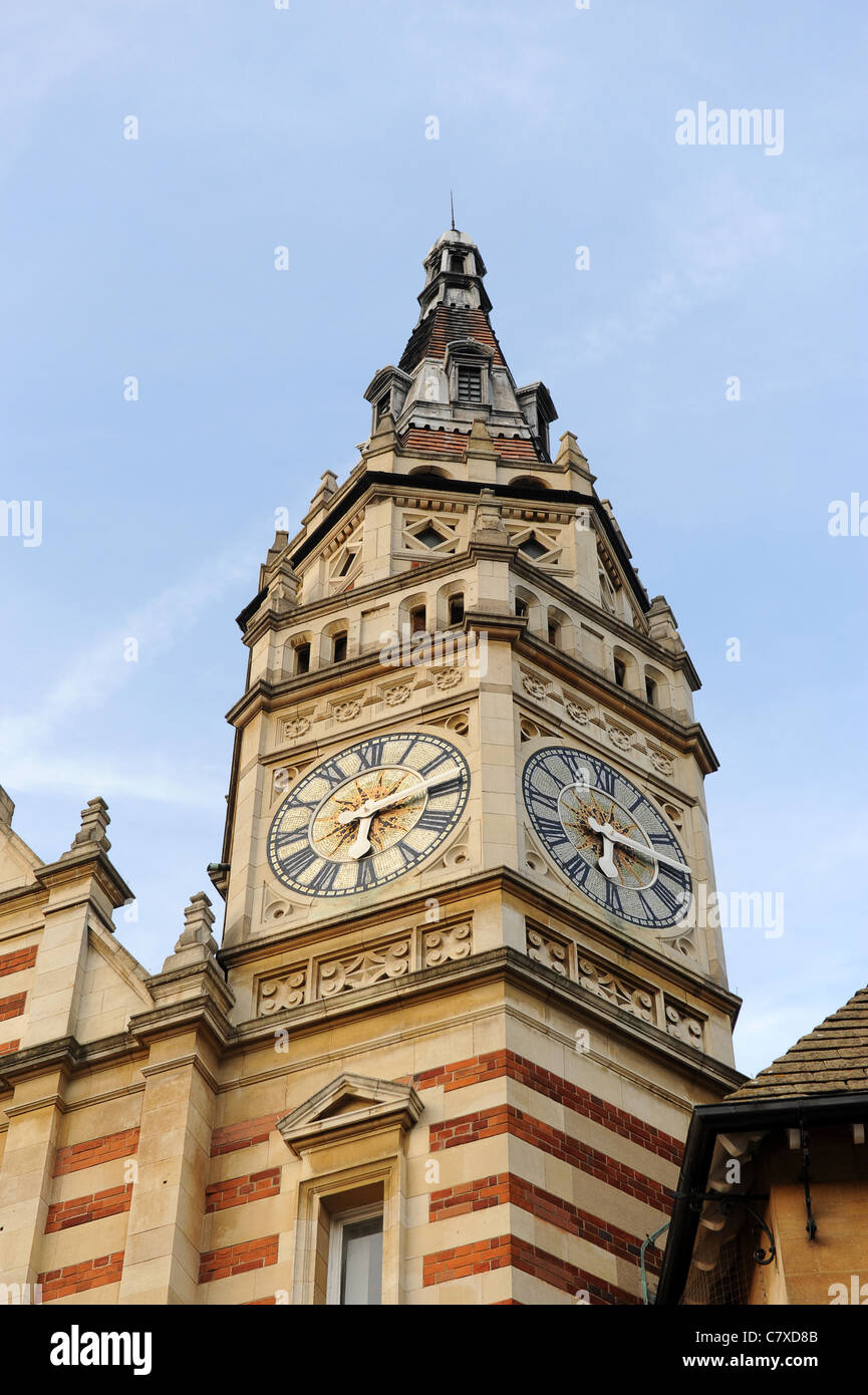 Clock tower in Sydney Street Cambridge England Stock Photo Alamy