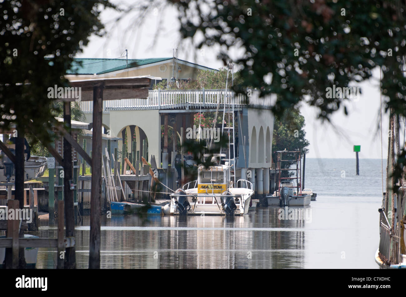 Marina and fishing boats at the tiny community of Horseshoe Beach along