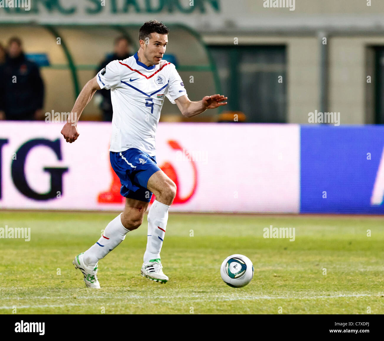 Hungary vs. Netherlands (0:4) UEFA Euro 2012 qualifying game Stock Photo