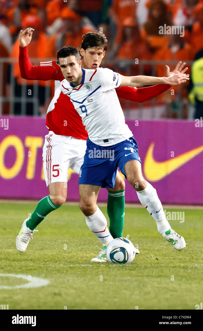 Hungary vs. Netherlands (0:4) UEFA Euro 2012 qualifying game Stock Photo