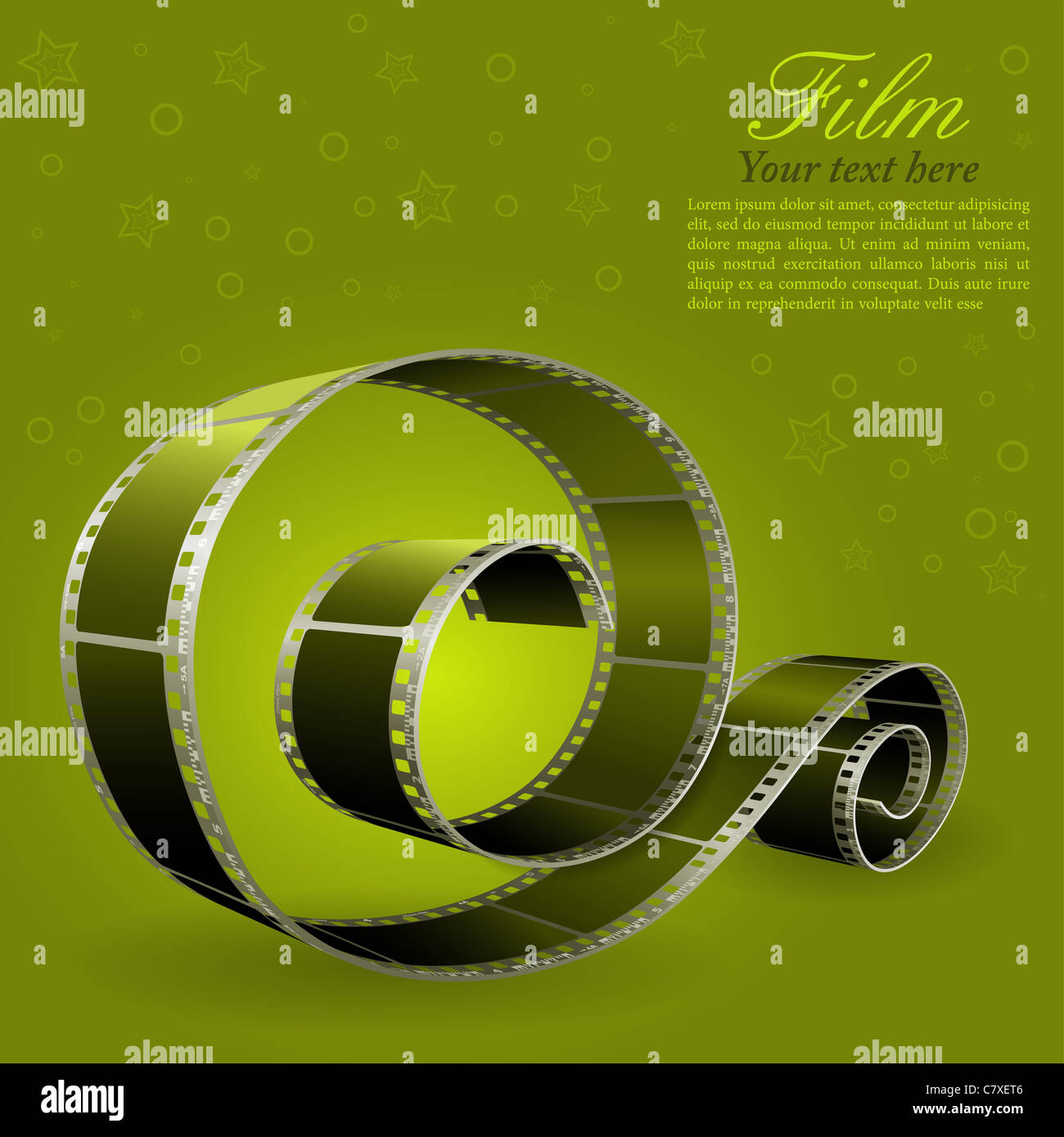 Realistic photographic film, element for design, vector illustration