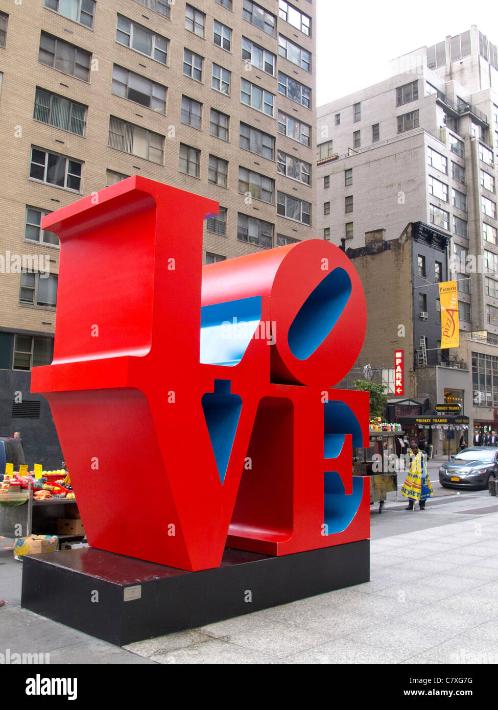 Love sculpture by Robert Indiana in NYC Stock Photo