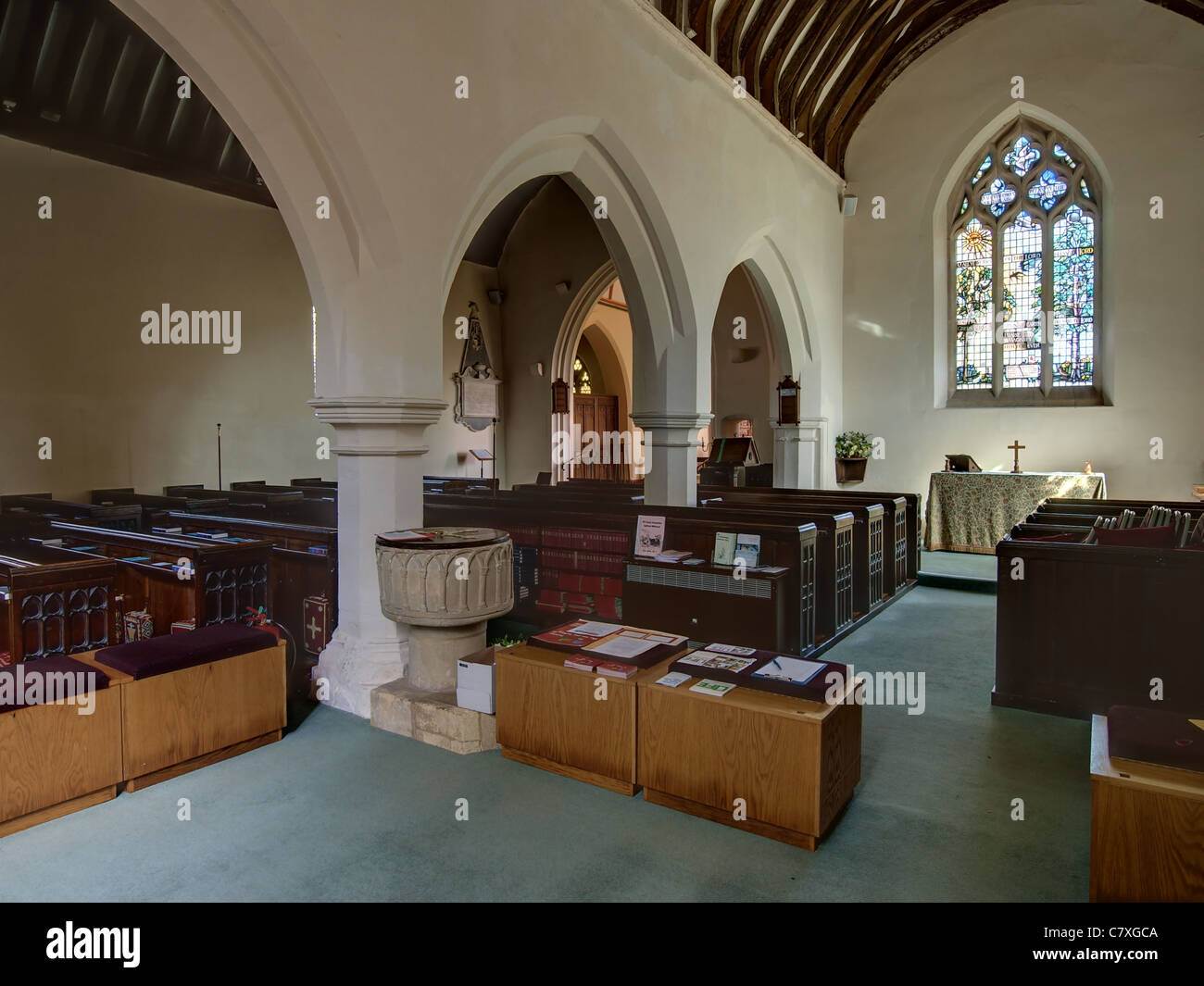 Lydiard Millicent All Saints Church Interior Stock Photo Alamy