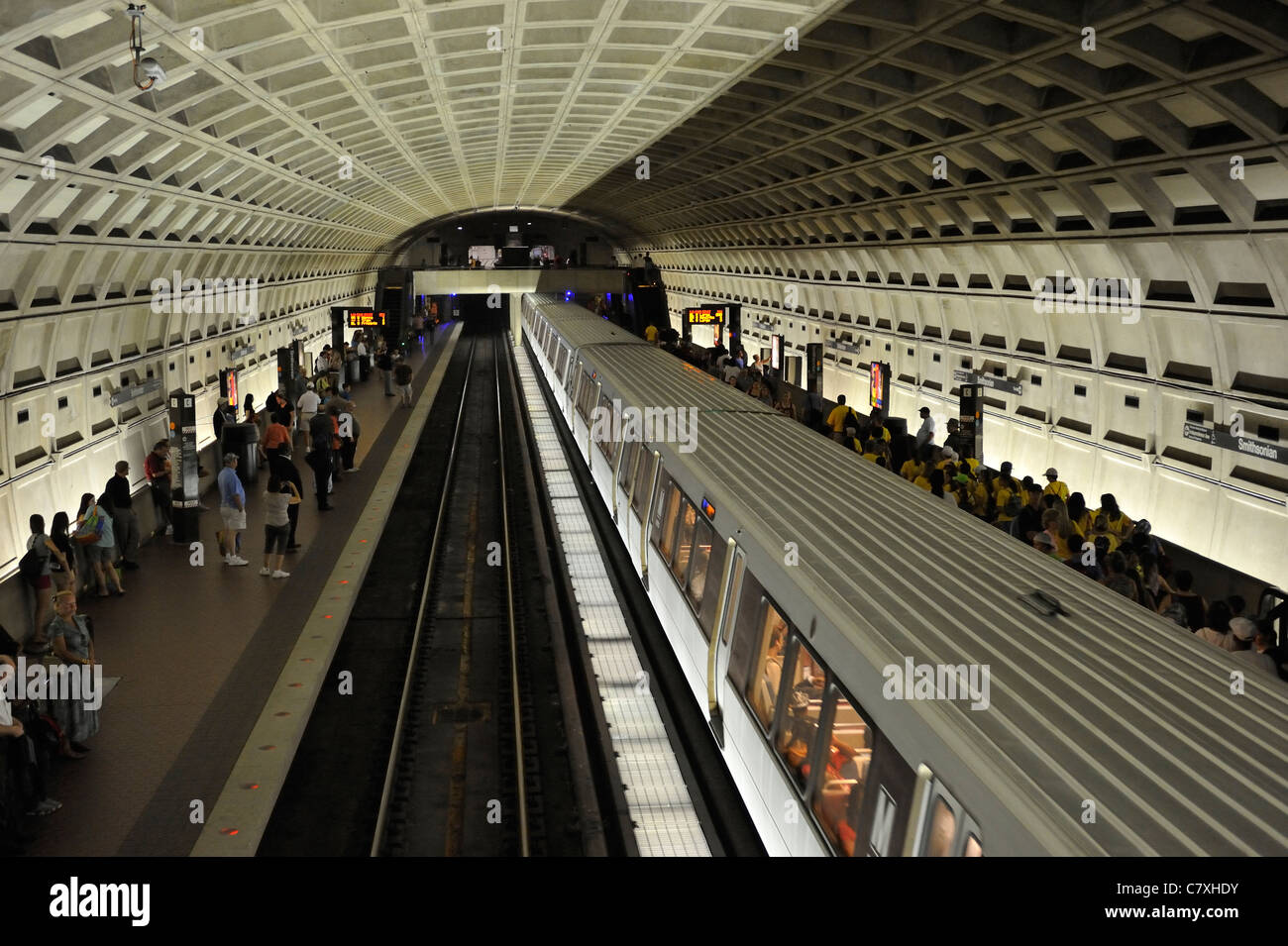 Washington DC Metro Smithsonian Station USA Stock Photo
