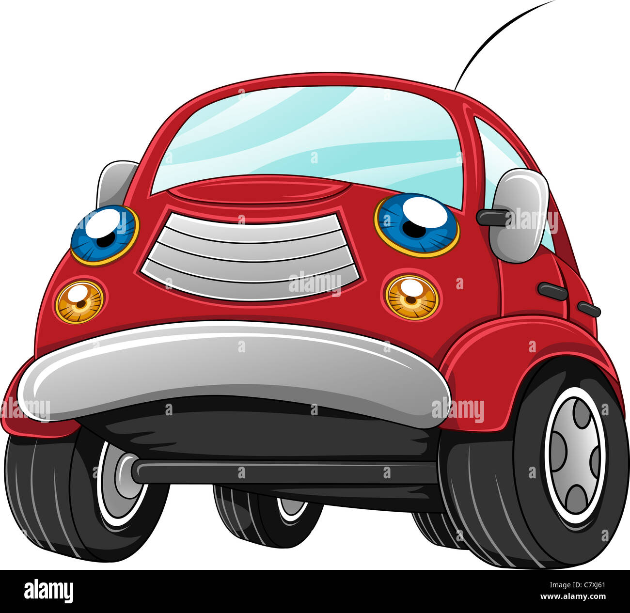 Illustration of a Car Gearing Up Stock Photo