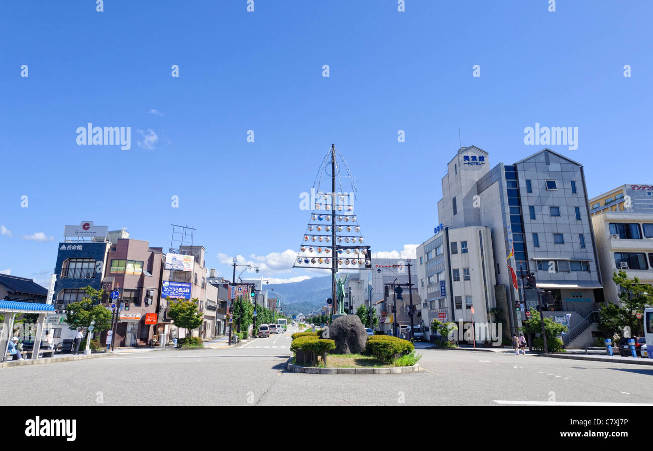 Centre of small town in Japan Stock Photo