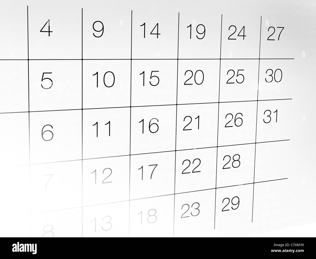 A simple but clean calendar Stock Photo Alamy