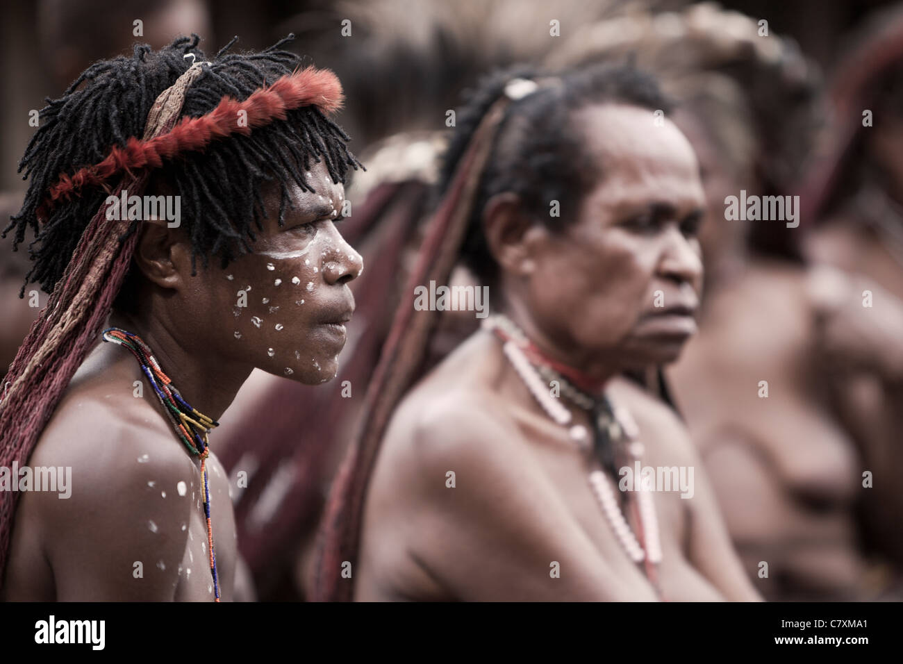 Dani Women, Baliem Valley, West Papua, Indonesia Stock Photo