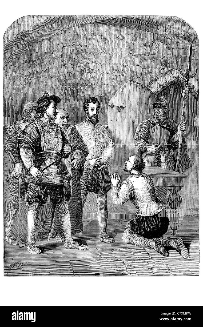 Wyatt way to execution solemnly exonerating the princess Sir Thomas