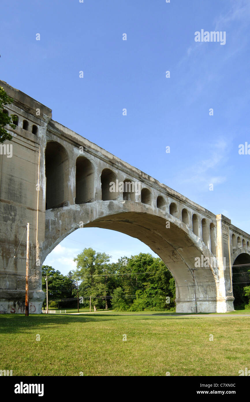 The Big Four Railway Bridge, Sidney Ohio. It has carried rail traffic