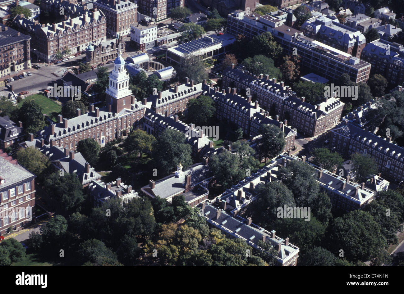 USA, Massachussett, Cambridge: aerial view of Harvard University Stock Photo