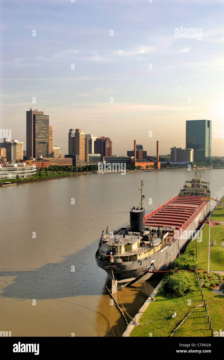 S.S. Willis B. Boyer Great lakes Freighter moared on the Maumee River