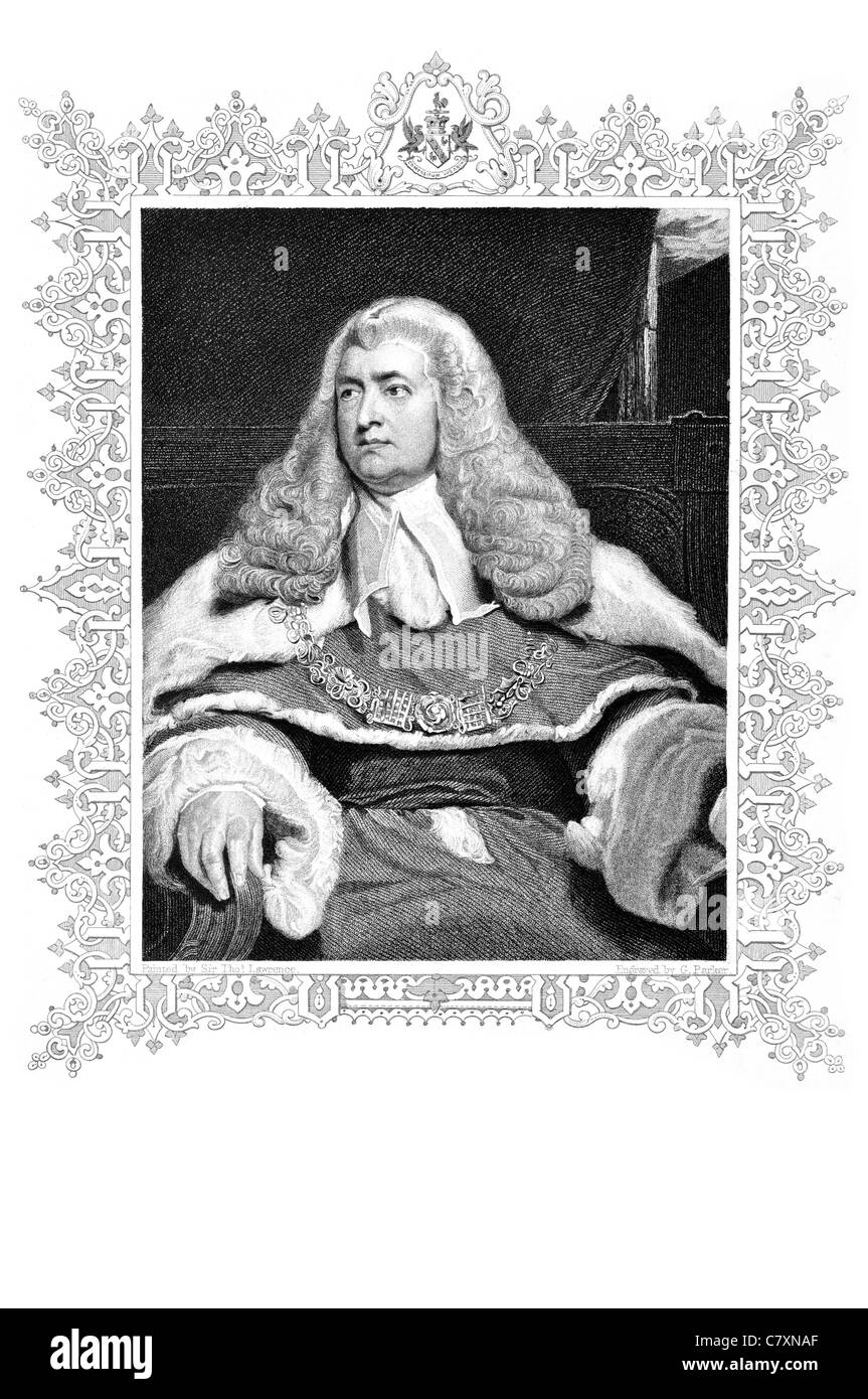 Edward Law 1st Baron Ellenborough PC KC 1750 1818 English judge Member of Parliament Attorney General Lord Chief Justice Judge Stock Photo
