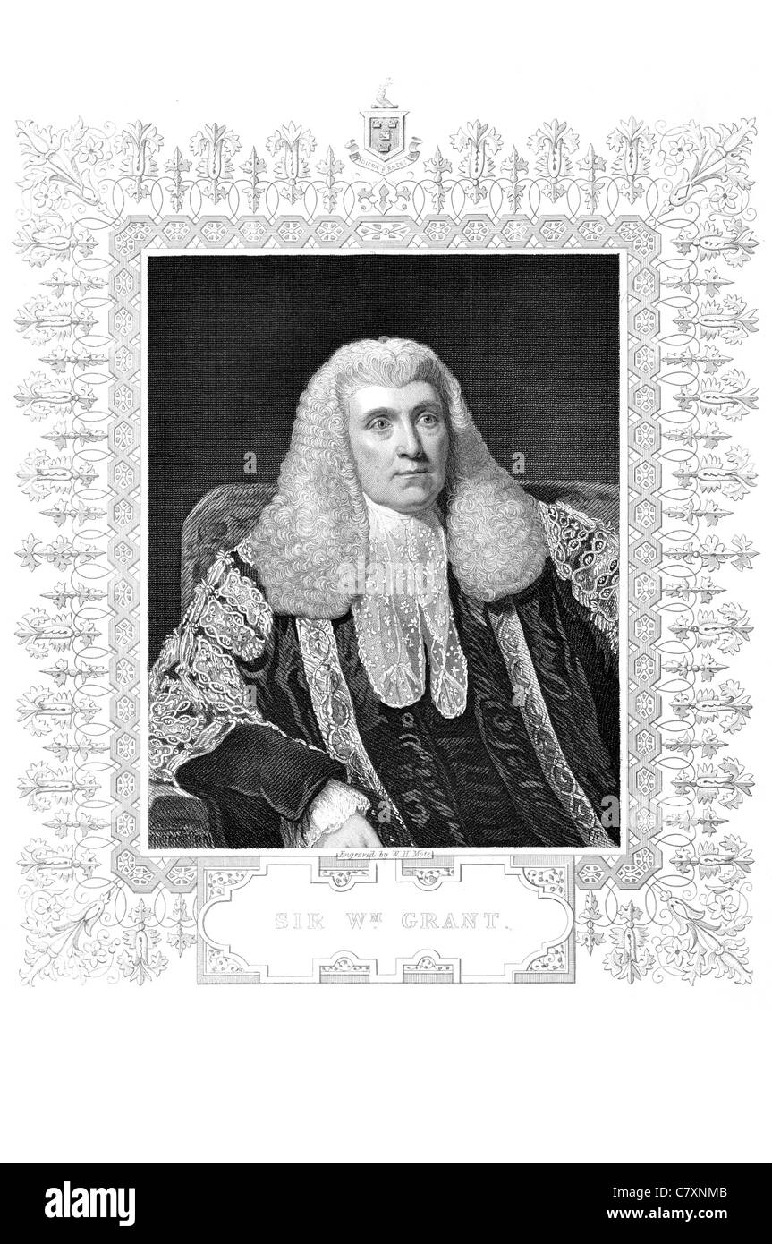 Sir William Grant 1752 1832 British lawyer Member of Parliament Master of the Rolls Politician Politic Politics Political Stock Photo