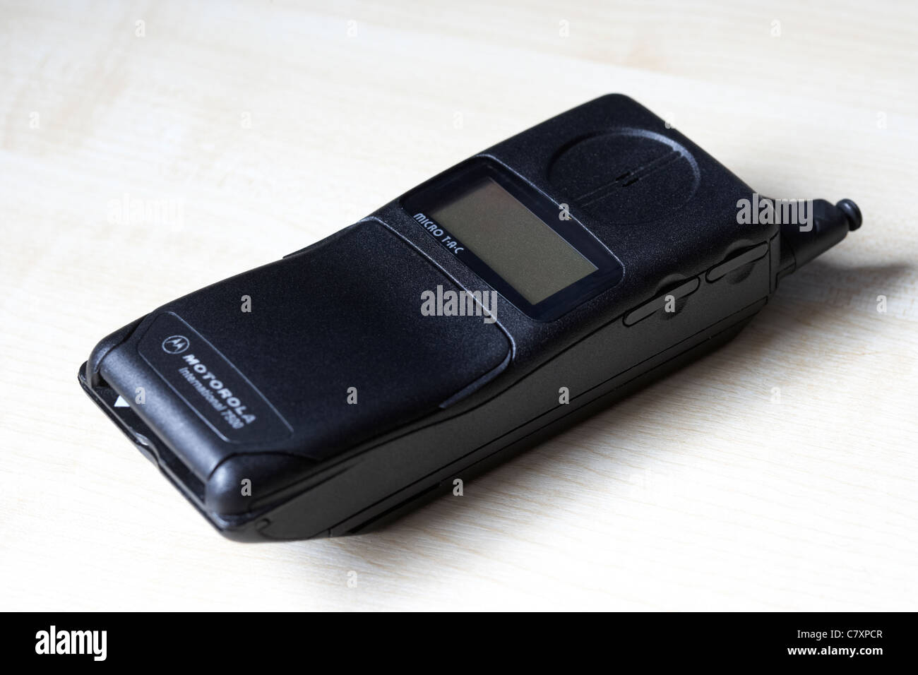 motorola micro tac international 7500 gsm 900 mobile phone from the mid nineties Stock Photo