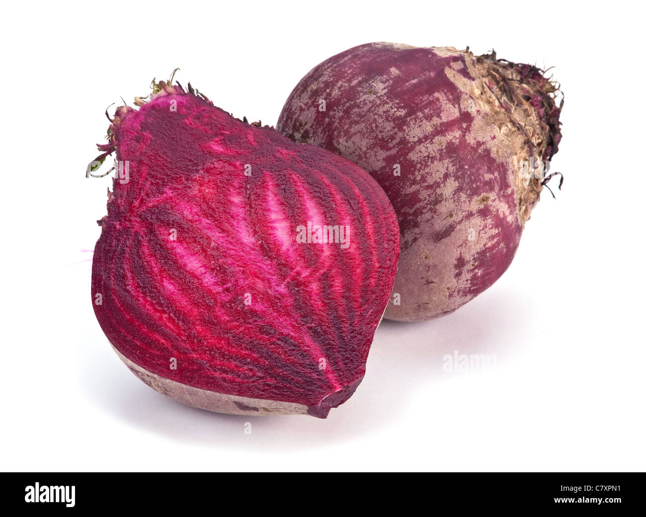 Ripe bet root vegetable isolated on white Stock Photo