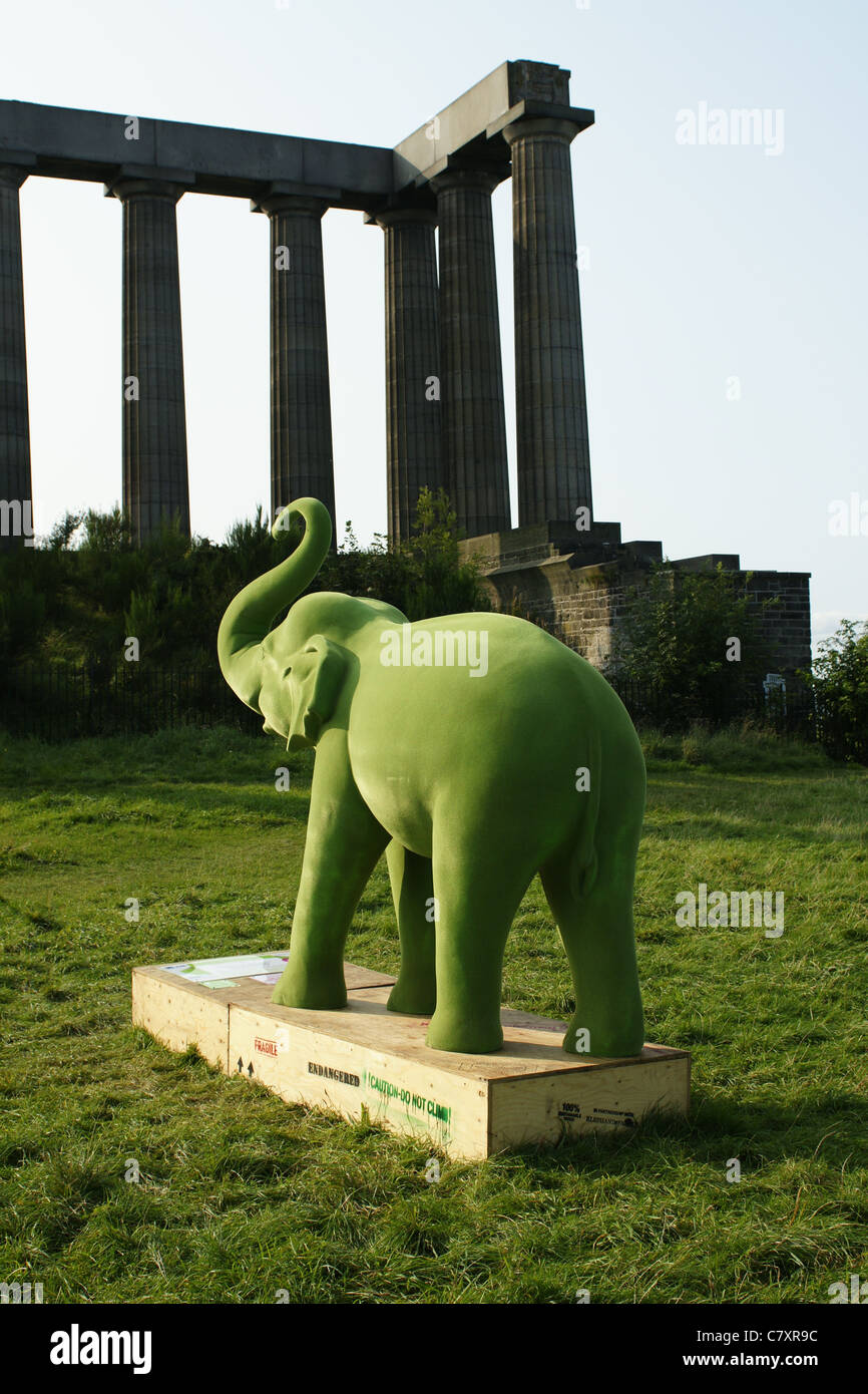 Elephant sculpture on Calton Hill, Edinburgh Stock Photo Alamy