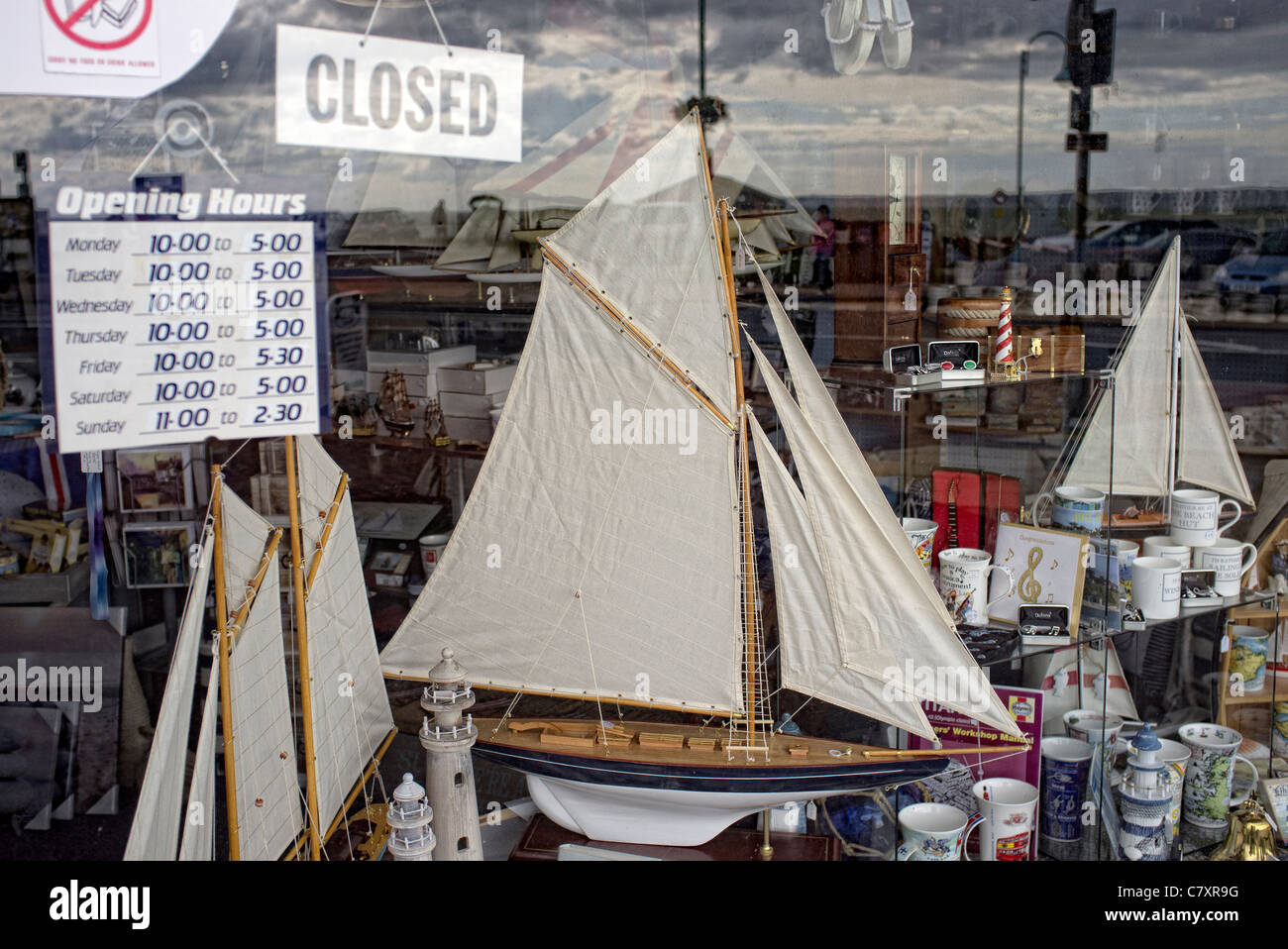 seaside gift shop window Stock Photo