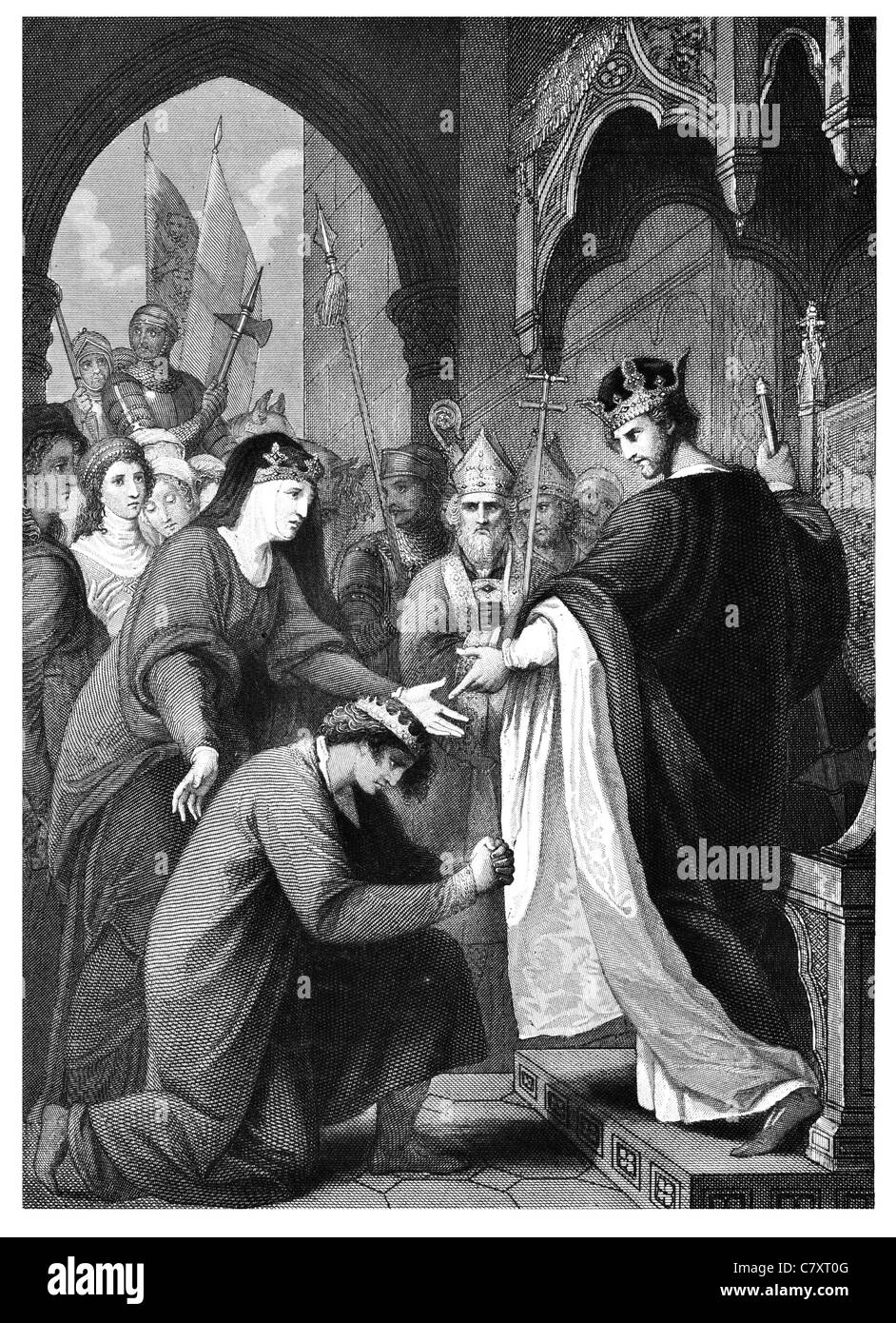 Johns submission to King Richard king regal royal kingly princely